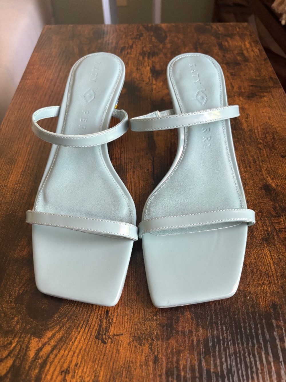 Katy Perry Loma Blue Crystal Sphere Heel Sandals 9M